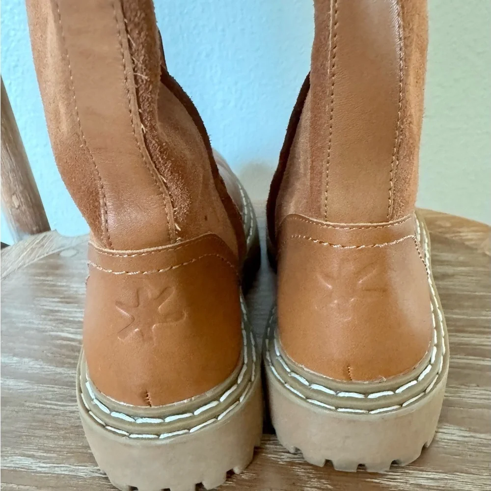 Splendid Antonia Tall Boots with Shearling in Cognac